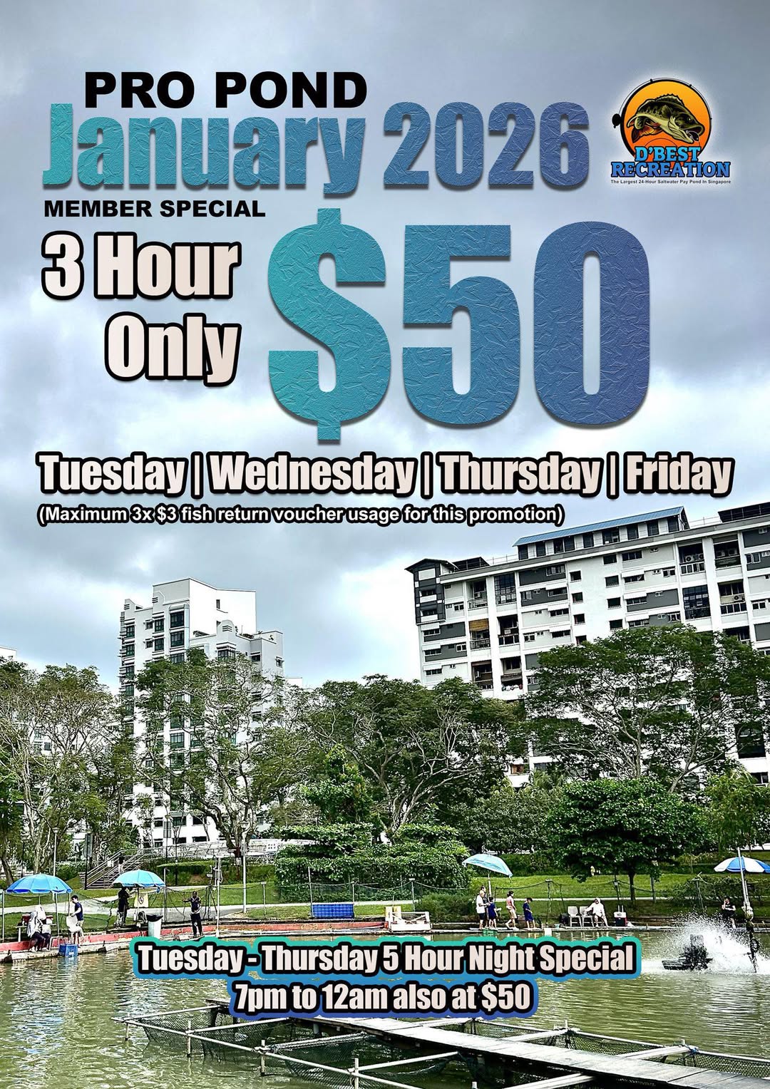 Jan 26 $50/3-hour Sess @ProPond!